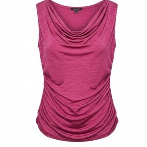 Apt. 9 Fuchsia Draped Sleeveless Blouse